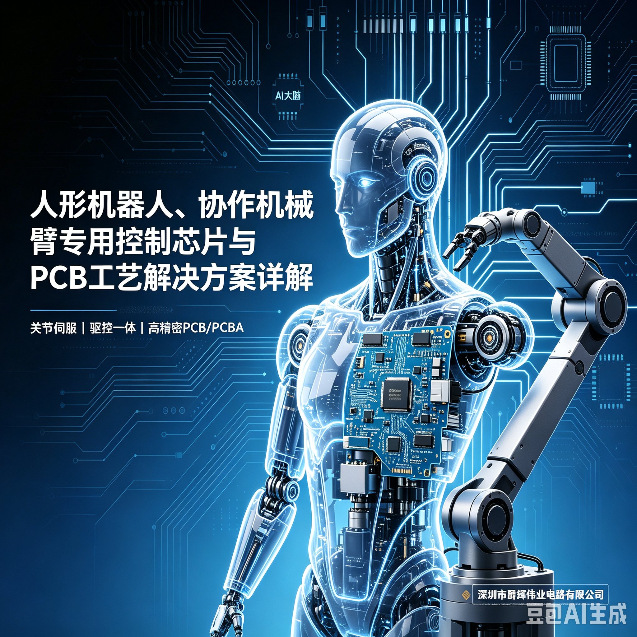 人形机器人、协作机械臂专用控制芯片与PCB工艺解决方案详解